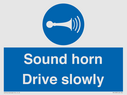 sound-horn-drive-slowly-warehousing-and-delivery-sign~